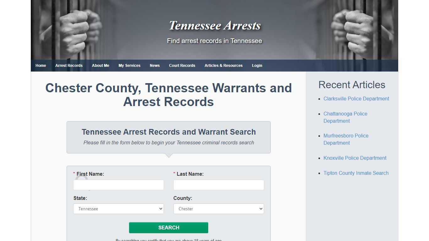 Chester County, Tennessee Warrants and Arrest Records
